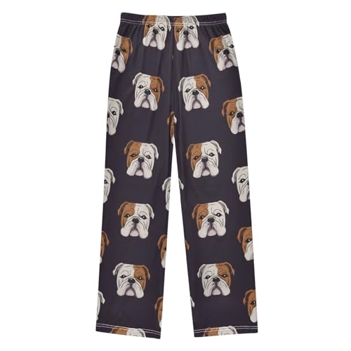 Cartoon Dragons Heart Pajama Pants Long Bottoms Elastic Waist Trousers S2