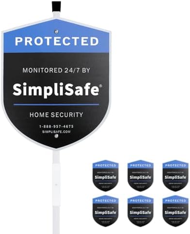 1 Yard Sign with 6 Window Stickers compatible with SimpliSafe Hom...