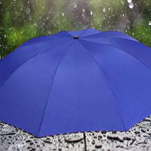 Image of KEKEMI 3 Fold Plain Pipine Umbrella for Men & Women