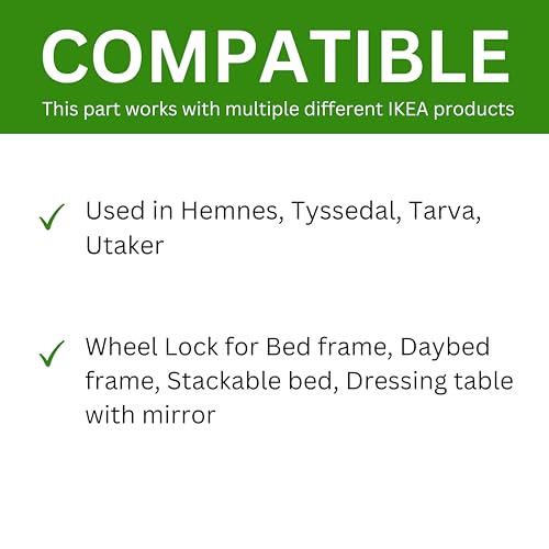 Spare Hardware Parts Wheel Lock for IKEA MALM (IKEA Part #115349) (Pack of 4)