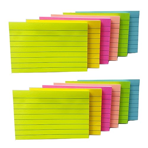 KIFZM Haftnotizen 10,2x15,2cm - 270 Blatt In 6 Leuchtenden Farben