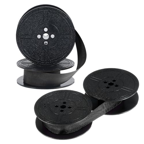 Prasacco 2 cintas de tinta para máquina de escribir, cintas de tinta para máquinas de escribir vintage, cintas manuales para máquina de escribir con doble bobina, repuesto para la mayoría de máquinas