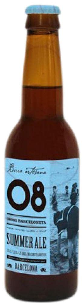 12 × Cerveza Birra Artesana 08 Barceloneta Summer Ale (Caja de 12 Botellines de 33 cl)