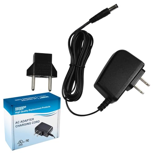 HQRP AC Adapter Compatible with Zoom 1010, 2020, 2100, 3000, 505 II Guitar Effects Power Supply Cord + Euro Plug Adapter