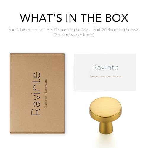 Mini boutons ronds dorés pour tiroirs de commode meuble chambre à trou unique - 8