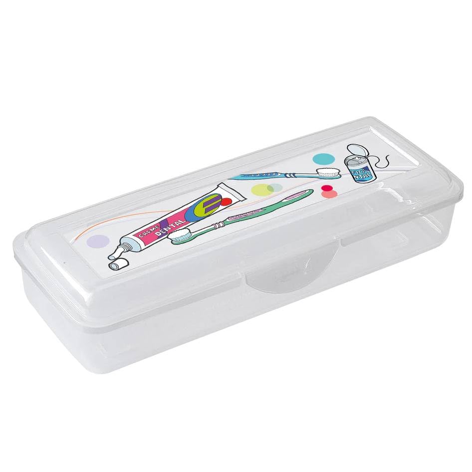 KIT 2 Estojo Porta Escova de Dentes Viagem Escola Higiene Bucal