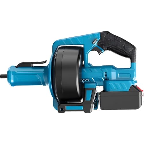 LAJOKING 電動パイプクリーナー、排水管洗浄ツール、使いやすい、可変速度、女性でも使いやすい、バネ長さ700cm、家庭用および商業用、トイレ、浴室、排水管、浴室に適しています (5両 一電一充です)