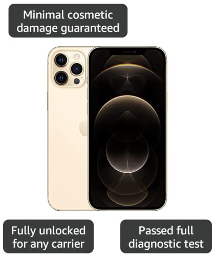 Image of Apple iPhone 12 Pro, 128GB, Gold - AT&T (Renewed)
