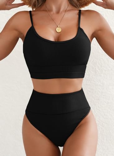 Herseas Womem 2 Piece High Waisted Bestselling Bikini Set Color Block Swimsuit 2025 Summer Beach Swim Bathing Suit3