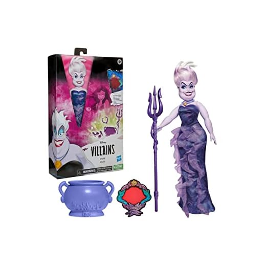 Disney Villains - Úrsula - Muñeca con Accesorios y Ropa removible - Juguete Disney Villains - A Partir de 5 años
