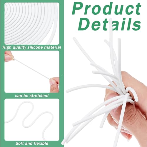 image for Pangda 6 Pcs Faucet Stem Packing 3/32 x 36 Inches White Valve Stem Pac