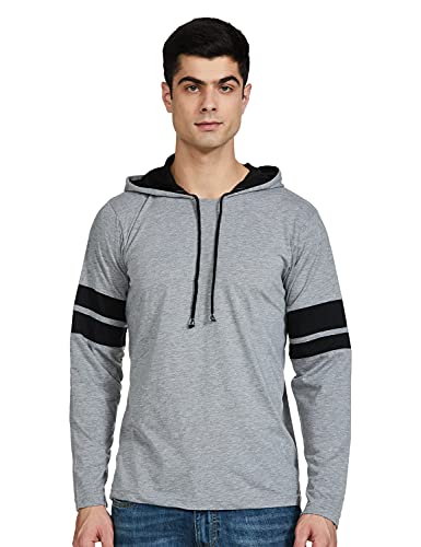 Image of Men's Cotton Blended Regular Fit Hood T-Shirt-P128