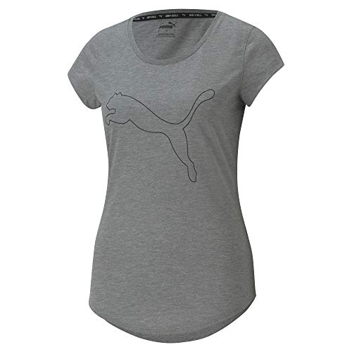 Image of PUMA Women's Performance Cat Tee, Medium Gray Heather, X-Large