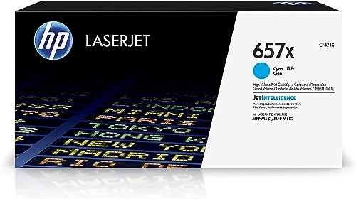 HP CF471X 657X High Yield Original LaserJet Toner Cartridge, Cyan, Single Pack