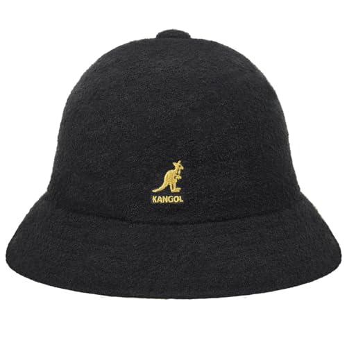 Kangol Bermuda Casual Bucket Hat for Men and Women, Large, Black/Gold/