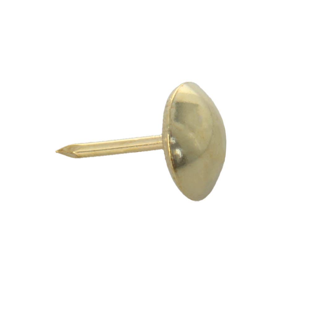 Innenausstattung, Polsternägel, Reißzwecken, 11 mm Kopfdurchmesser, 17 mm Länge, antike runde Daumen-Reißzwecken for Möbel, Sofa-Kopfteile, Goldfarben, 120 Stück(Color:Gold Tone)
