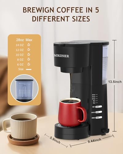 3IN1-Single-Serve-Coffee-Maker-for-K-Cup-Ground-Small-Coffee-Machine-with-Milk-Frother-6-14oz-Brew-Size-28oz-Water-Tank-Adjustable-Drip-Tray 3IN1 Single Serve Coffee Maker for K Cup Ground Small Coffee Machine with Milk Frother 6 14oz Brew Size 28oz Water Tank Adjustable Drip Tray