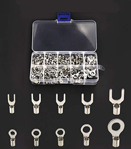 DAFROH 10 en 1 OT/UT Terminales de cable de conexión, surtido de 320 unidades conector eléctrico con terminales de cable de anillo