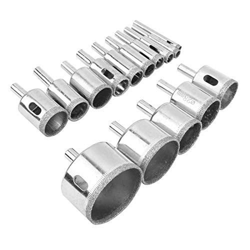 Set de brocas diamante 15 piezas 6-50 mm para cerámica y vidrio miniatura 3