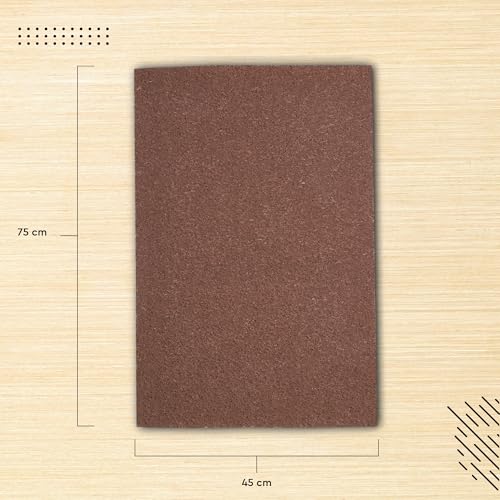 Image of Encasa XO Coir Door Mat for Home Entrance, Anti Slip PVC Back Brown
