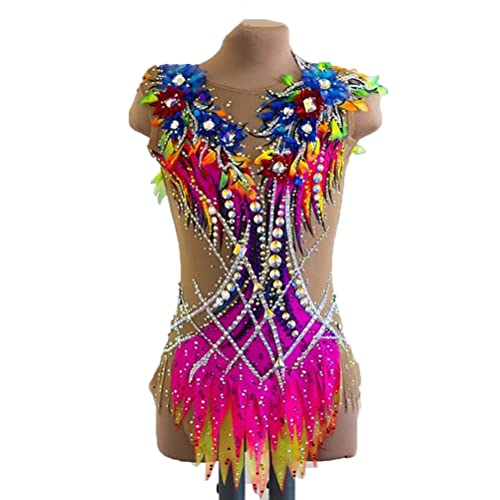 Latein Tanz Body Mit Fransen & Glitzersteinen - Ärmelloses Trikot Für Tanz & Gymnastik