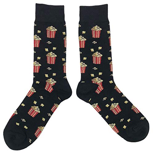 Popcorn Dress Socks Funny Novelty Crazy Fun Design Men Size 8-12 Cotton Casual Crew Colorful Funky Fancy Socks Gift for Men2