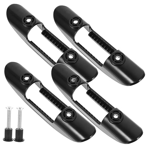 POPETPOP 4 Pack Sturdy Kayak Paddle Carbon Fiber Clip Paddle Holder for Canoes Deck Mounted Clamp Fixed Buckle