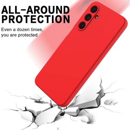 Image of Back Cover for Samsung Galaxy A16 5G / A16 4G | Full Camera Protection | Premium Liquid Silicon Case | Flexible Bumper Case for Samsung Galaxy A16 5G / A16 4G (Red)
