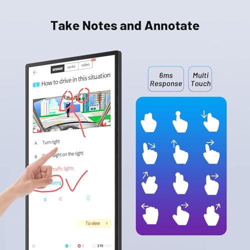 Image of Smart Board, 49 inch Digital Whiteboard with 8-Core CPU, Electronic Smartboard for Classroom Office Home, Screen Mirroring from Android 12 and iOS for Live Streaming (Board Only)