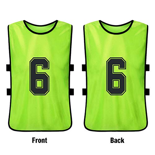 Andoer 6 PCS Pinnies de basquete infantil Camisas de basquete de secagem rápida Juventude Esportes S