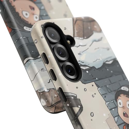 Coque rigide mate Samsung S25 Plus avec design Chibi orange original - 2