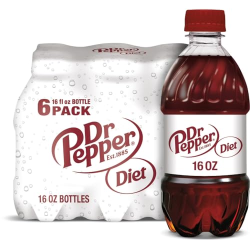Image of Dr. Pepper Diet Soda, (Pack of 6-16 Oz Bottles)
