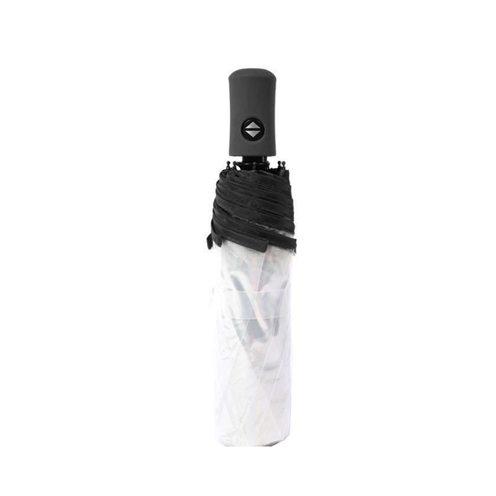 Yhplxyuus 8 Ribs Transparent Automatic Open Close Fold Umbrella Clear Portable Rain Auto Compact Rain Umbrella Auto Open Close