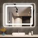 Cozy Castle Bathroom Mirror with LED Lights Lighted Makeup Vanity Mirror Wall Mounted Backlit Frameless Large Size 32x24 inch Rectangular, Memory Touch, Horizontal/Vertical, Warm White/Daylight Lights