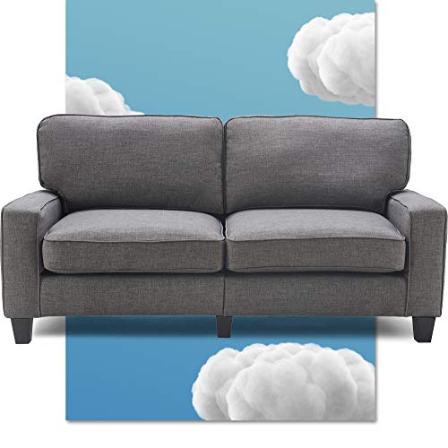 Serta Palisades Upholstered Sofas for Living Room Modern Design Couch, Straight Arms, Soft Fabric Upholstery, Tool-Free Assembly 73 Serta Palisades Upholstered Sofas for Living Room Modern Design Couch, Straight Arms, Soft Fabric Upholstery, Tool-Free Assembly 73