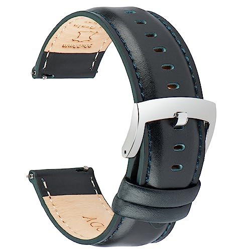 Image of OTTOODY Leather Watch Bands Quick Release, Elegant Top Grain Leather Watch Straps for Men & Women, Choice of Color & Width - 18mm, 19mm, 20mm, 21mm or 22mm Wristbands Bracelet for Watch & Smartwatch