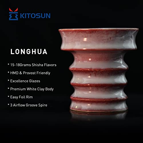 Tabakkopf Shisha Phunnel Kopf - Kitosun Shisha Kopf Shisha Bowl Shisha Aromen 15gTonschale mit Rand kompatibel mit allen… – Bild 4