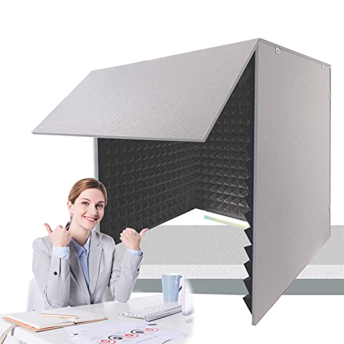 Sound Proof Foam, cabina portátil de aislamiento acústico para micrófono, tratamiento acústico para estudio de grabación, montaje, ensamblaje, 80 x 80 x 80 cm (Negro)