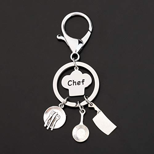 KUIYAI Chef Bracelet Chef Keychain Cooking Charms Bangle Culinary Graduation Gift4