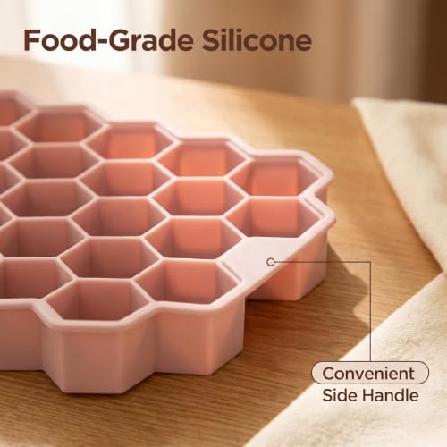 Bandejas de silicona para cubitos de hielo con tapa, 3 unidades miniatura 5