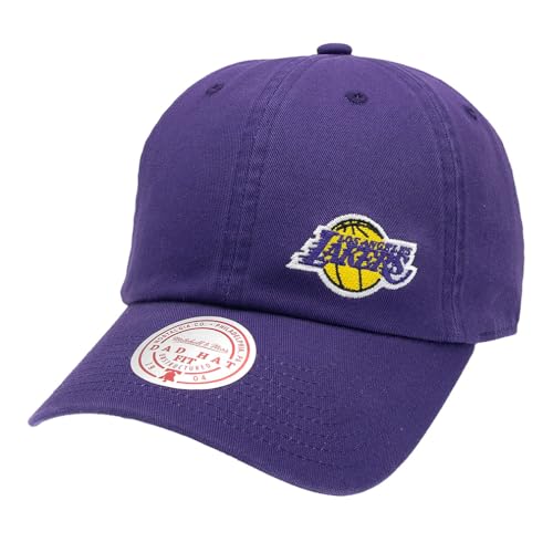 Mitchell & Ness NBA Micro Lefty Strapback Dad Cap Los Angeles Lakers Purple