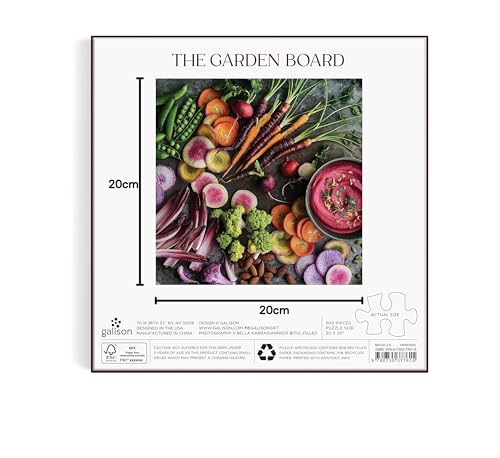 Galison - Rompecabezas de 500 Piezas The Garden Board para Adultos, Fotografías de Jardín y Vegetales, Papel Reciclado, Tamaño Terminado 20" x 20" miniatura 6