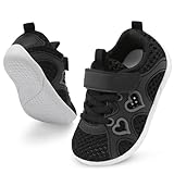 JIASUQI Toddler Girls Walking Shoes 8c Toddler Sneakers Tennis Running Shoes Black Size 5.5-6