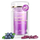 Blueberry Anthocyanins Capsules - Blueberry 10:1 Extract, Premium NAD+ Supplement with Anthocyanin & Lutein for Anti-Aging Support - Eye Vitamins Boosting Vision & Cellular Health, Vegetarian, 60 C