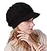 YONKINY Cappello Invernali da Donna Morbido Caldo Beanie Berretti con Visiera Cappello in Maglia di Lana Eleganti Baschi Cappello per Sci (Nero)