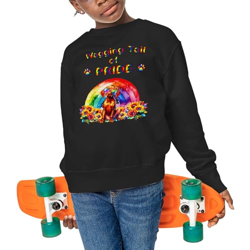 Wagging Tail Dog Celebrates Rainbow Pride Month LGBT LGBTQ+ Adult Youth T-Shirt Hoodie Sweatshirt4