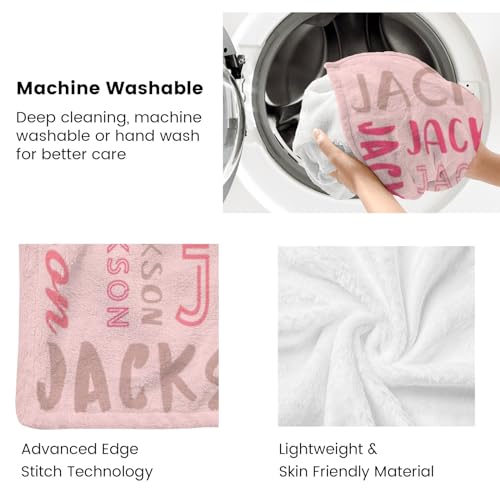 Personalized Name Blanket Customized Baby Blankets for Girls Boys Adults Monogrammed Blankets and Throws Christmas Birthday Mothers Fathers Valentines Day Gift