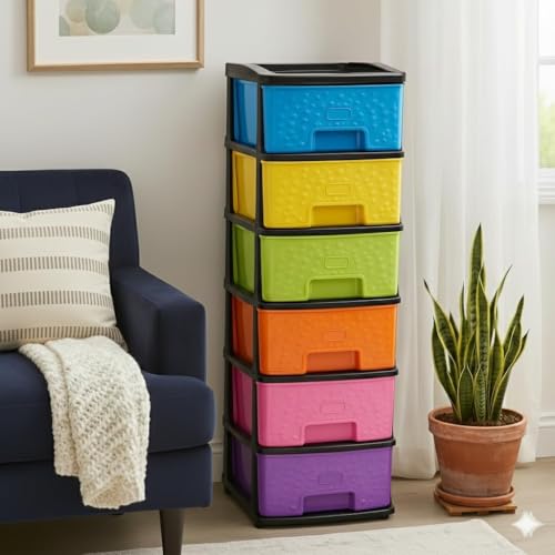 Image of 6XL Plastic Modular Drawer System for Home, Office, Hospital, Parlor, School, Doctors, Home and Kids, Product Dimension When assembeled