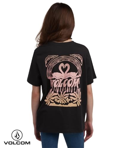 Image of Volcom Girls Shirts - Casual Crewneck Short Sleeve Graphic Tee Trendy Tops - Breathable Girls Summer Clothes