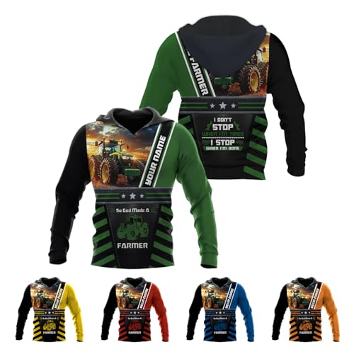 Personalzed Tractor Shirt, Farmer Tractor 3D Shirt, Agricultural Tractor 3D All Over Printed Shirt for Farmer, Men and Women